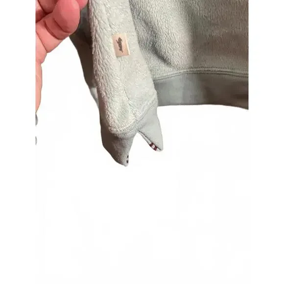 Toad & Co Cozy Mint Green Fleece Pullover Sweatshirt Medium - Picture 10 of 11